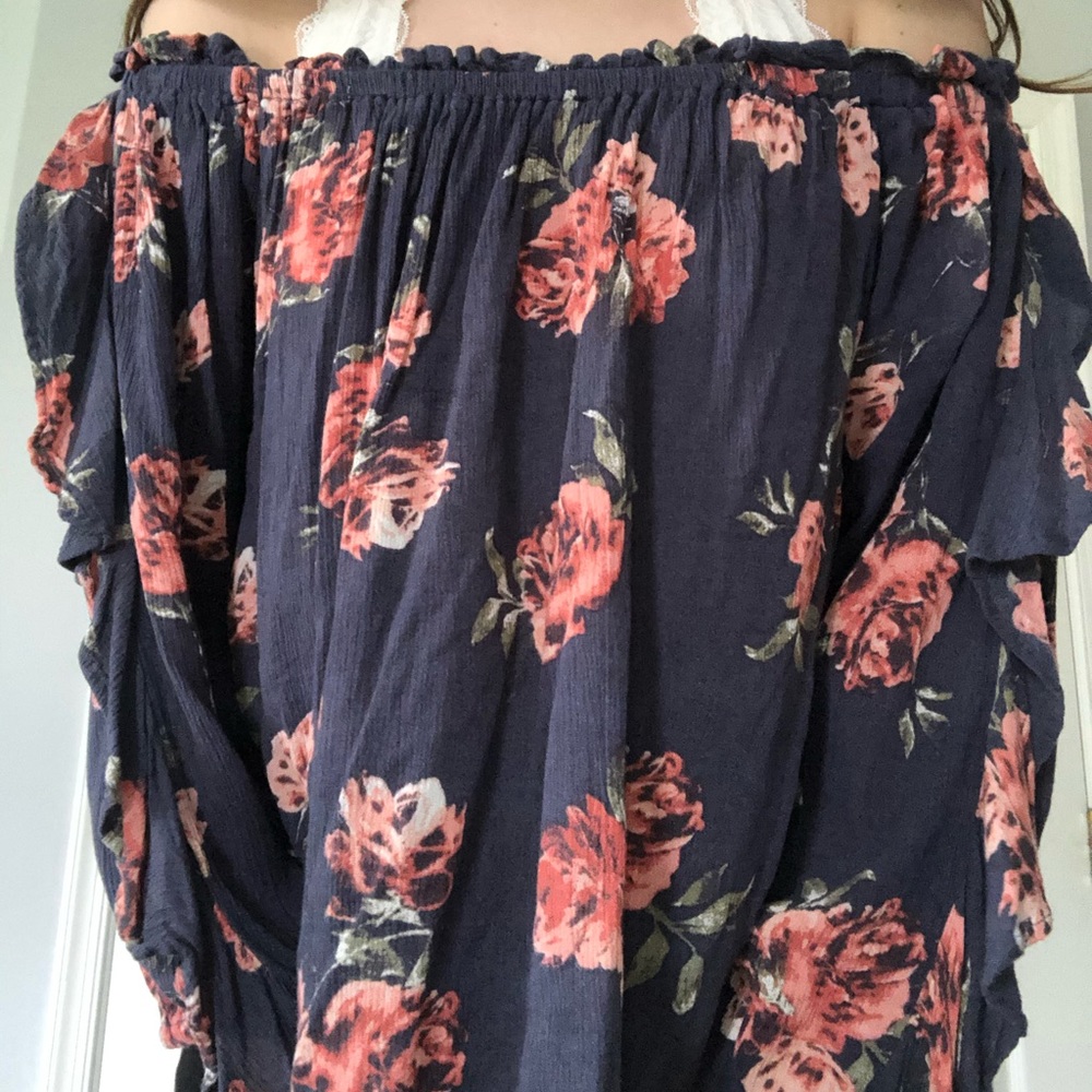 Off The Shoulder Floral Top!